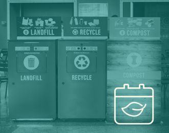 Public garbage, recycling, and composting bins
