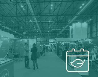 Staff on the floor at a large trade show
