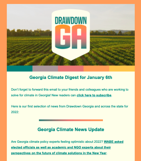 Geogia Climate Digest sample