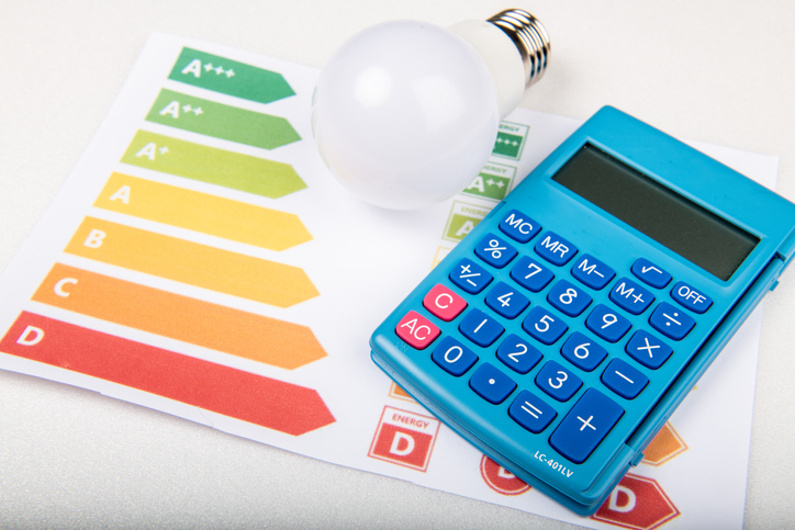 Calculator and illustration of home energy audit