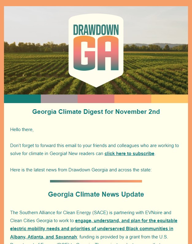 november georgia climate digest screenshot